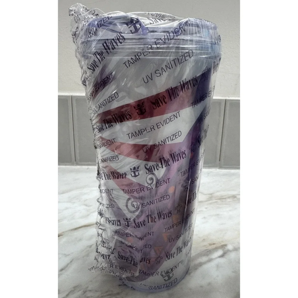 2‎ NEW Royal Caribbean Tumbler Cups Coca Cola Souvenir 2024 Pink Purple Blue